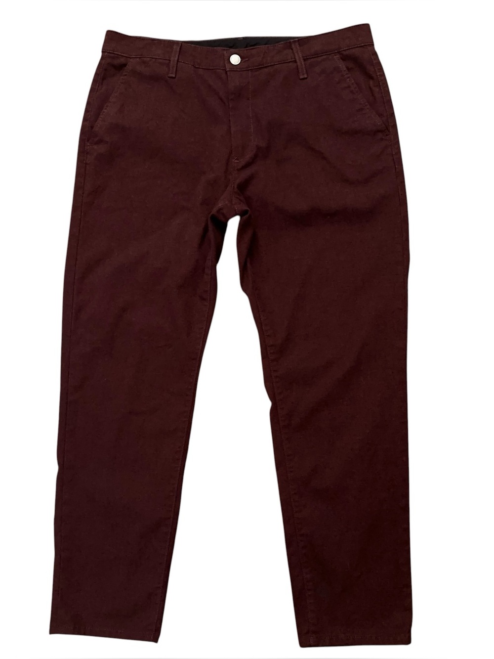 Adriano Goldschmied AG Pants Mens 31 (Fits 34) Cropped Brushed Moleskin Burgundy